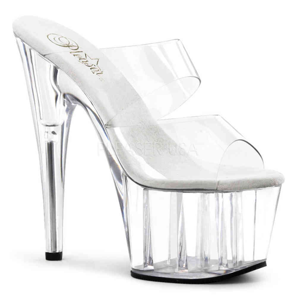 Pleaser - ADORE702 Mules à talons - Chaussures de pole dance - Transparent Product image